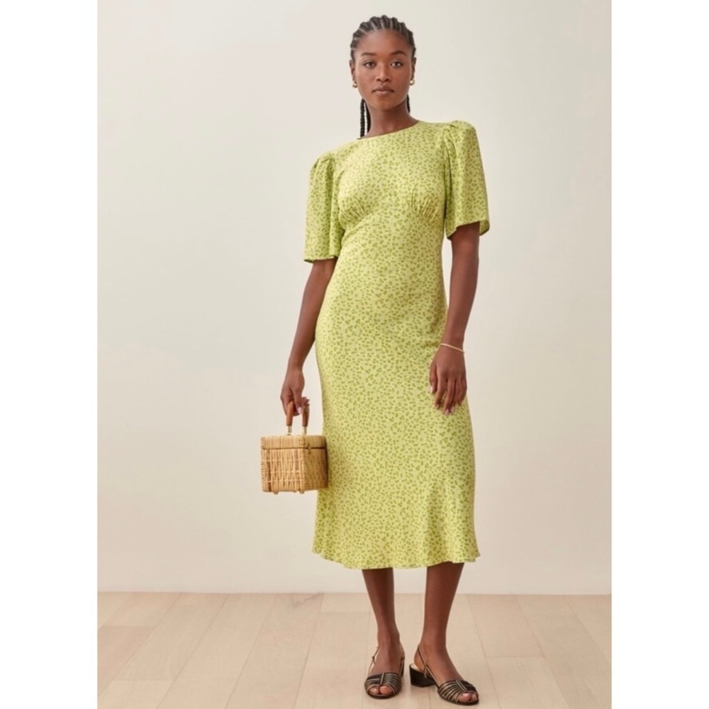 Reformation nat dress in light green floral NWT - Picture 6 of 7